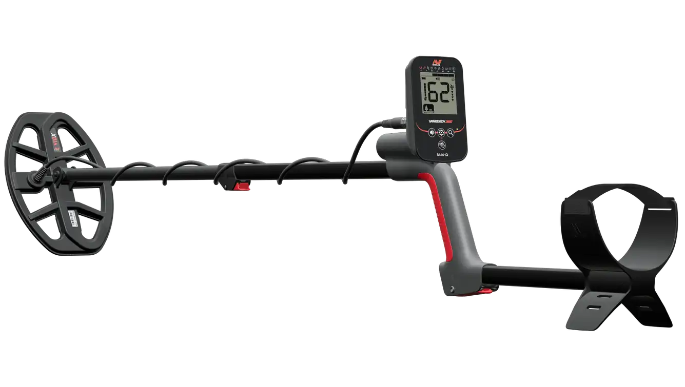 Minelab VANQUISH 360 — appareil et accessoires illustrés, kit à confirmer
