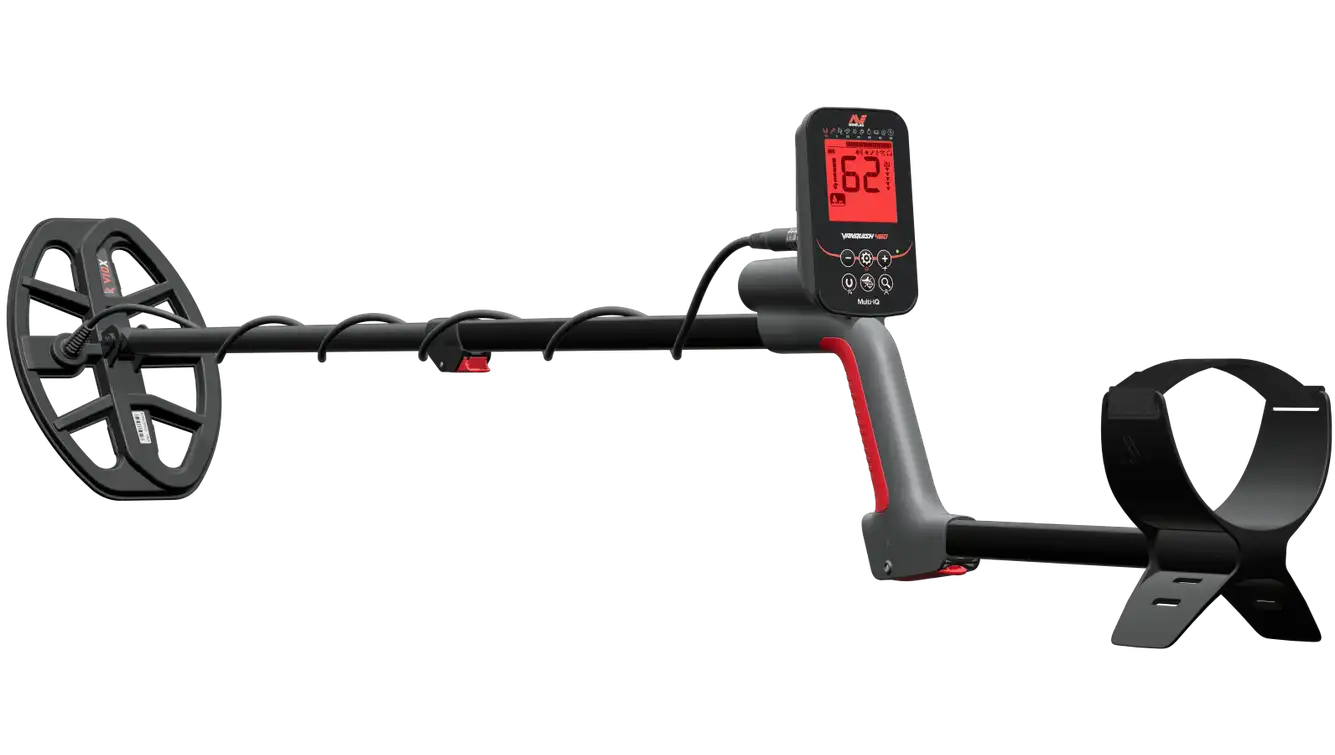 Minelab VANQUISH 460 — appareil et accessoires illustrés, kit à confirmer